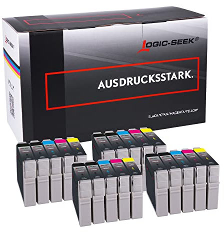 Logic-Seek 20 Premium Druckerpatronen kompatibel für Epson 18XL T1811, T1812, T1813, T1814 für Expression Home XP-102 XP-202 XP-205 XP-30 XP-302 XP-305 XP-402 XP-405
