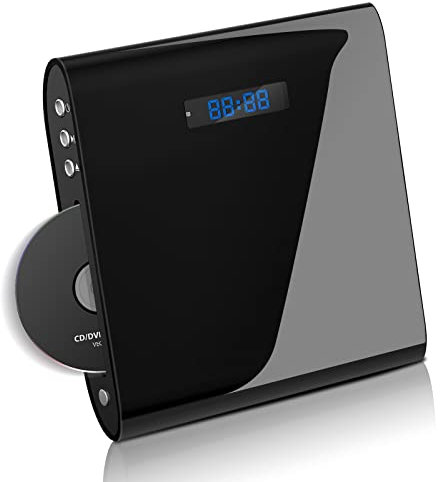 Famishow Slot-in All Region Free DVD Player with HDMI & USB, 1080P HD, Remote & AV Cable, Wall Mountable (Black)