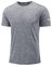 MAGCOMSEN Kurzarmshirts Herren Atmungsaktiv Sport Shirt Leichte Trainingsshirts Outdoor Funktionsshirts Herren Lässig Freizeit T-Shirts Crewneck Basic Tops für Fitness Yoga Hellgrau XXL