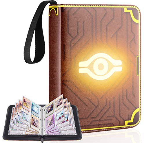 Bheddi Sammelkarten Album für YGO Karten,TCG Karten Album Ordner Taschen mit Reißverschluss für PTCG MTG YGO (Dark Eye)
