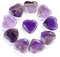 CrystalTears Herz Stein 10 pcs Amethyst Herzsteine 20mm herzformig Handschmeichler Geschnitzt Herzstein Daumenstein Kristall Heilstein Glücksbringer