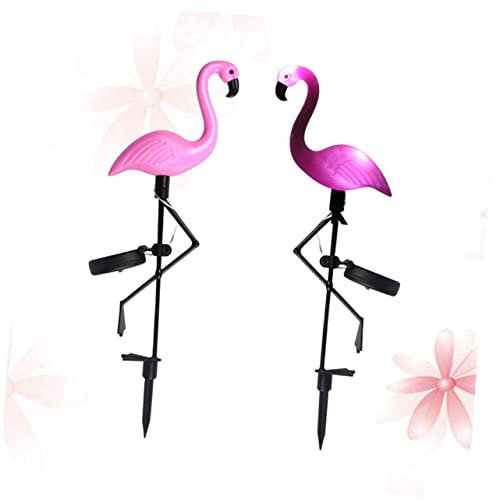 LABRIMP 2-teilige Solar-bodenstrahler Mit Flamingo-muster Gartenbeleuchtung Automatisch Ein/nacht/sonnenaufgang Solarbetrieben