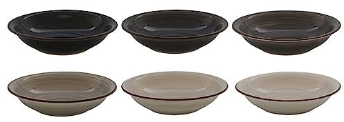 Hit Industrial Baita Suppenteller, tief, 6-teiliges Set, 21 cm Durchmesser, sortiert
