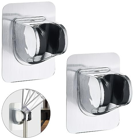 Soporte de Ducha Adhesivo Universal Ajustable - Alcachofa de Ducha de Pared para Baño - Agua