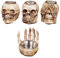 4er Set Halloween Totenkopf Skeletthand Kerzenständer Deko, Gothic Kerzenleuchter Schädel Kerzenhalter Aus Kunstharz, Teelichthalter Für Tisch Heimdekoration