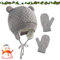 SPERMUOY Puppenmütze,Born Baby Mützen für 38-43cm Puppen,Baby Puppe zubehör mit dickem Fleece,Baby Born Kleidung ab 2 Jahre-Grau