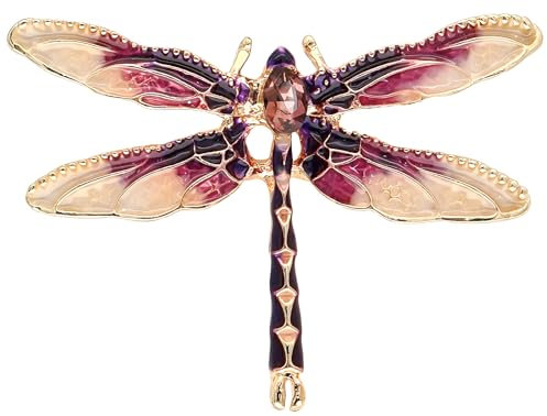Tidefire Insekt Brosche Kristall Biene Brosche Libelle Brosche Schmetterling Brosche Pin Strass Tier Anstecknadel für Damen (46661 Lila)