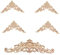 5-teiliges Holzapplikationen-Möbeldekor-Set, dekorative lange geschnitzte Onlays-Aufkleber, Holzschnitzerecken, Retro-Schnitzstücke für Bett, Tür, Schrank, Kamin, Schrank, Spiegel, Kommode,