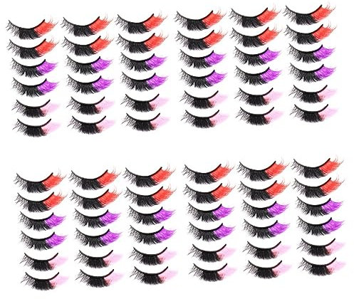 MAGICLULU 4 Set Di Ciglia Finte Soffici Speciali Per Halloween E Cosplay Per Donne 9 Paia*4