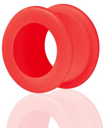 Taffstyle Flesh Tunnel Ohr Ear Plug Ohrpiercing Farbiger Silikon Flexibel 22mm Rot