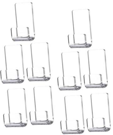 GOOHOCHY 15 Stück Transparenter Schallplattenständer Vinyl Schallplatten Aufbewahrungsregal CD Regal CD Aufbewahrung – Montierter Ständer Hängender Zeitschriftenhalter Wandmontierter