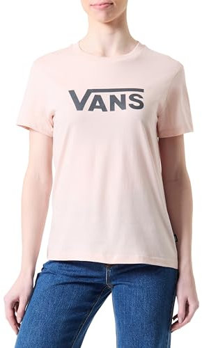 Vans Women's Drop V Ss Crew-B T-Shirt, Orange, L