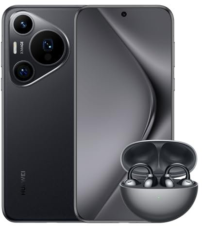 HUAWEI Pura 70 Pro Smartphone, 12GB + 512GB, Ultra Speed Snapshot, Ultra Lighting Macro Phone Camera, Super Robust Kunlun Glass, 100W Supercharge, 5050mAh Battery, Black + Freeclip Black