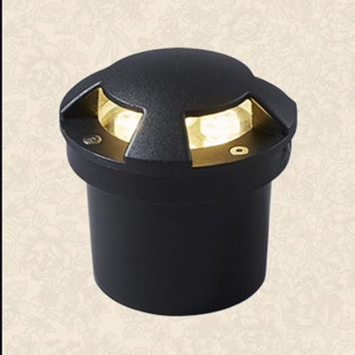 Vergrabene Gartenlampe - Einbaustrahler für den Außenbereich - Integriertes Bodenlicht für den Außenbereich, IP65 wasserdicht, AC 85–265 V, seitlich hell, Stufenlicht, unterirdisches Bodenlicht für