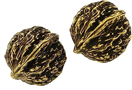 FRCOLOR 1 Paar Kupfer Walnuss Lebensmitteldekor künstliches para Foto Requisiten Nussbaum Sportzubehör schlagholz wohnaccessoires handgrips künstliche Nussbaum handwerkliche Dekore Golden