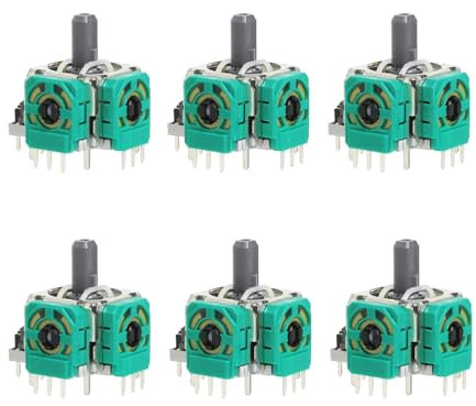 6 Pezzi Joystick Analogici 3D per Xbox Controller, Sostituzione Moduli Bilanciere, Ricambi Levette per Xbox One, Series S, Series X