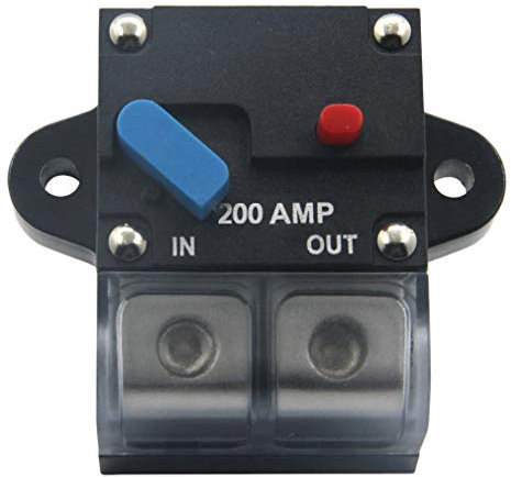 meiyan 12-24 Volt DC 200A Disjoncteur Moteur à la TraîNe Auto Voiture Marine StéRéO Audio Porte-Fusibles Onduleur