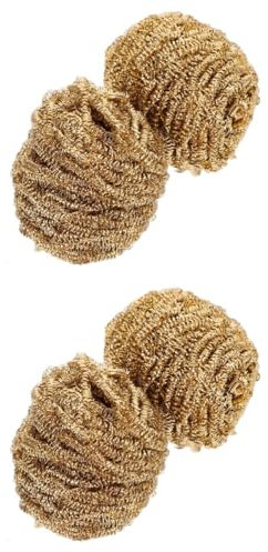 ULTECHNOVO 2 Ensembles Boule De Nettoyage En Fil De Cuivre Des Produits Récureurs Nettoyeur Autolaveuse Électrique Soudure Éponge De Nettoyage Pour Panne À Souder Conseil Golden 2 Pièces * 2