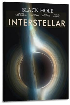 KIUYGPPJ Interstellar Filmposter, dekoratives Poster, dekorative Malerei, Leinwand, Wandposter und Kunstdruck, moderne Familienschlafzimmer-Dekoration, Poster, 60 x 90 cm