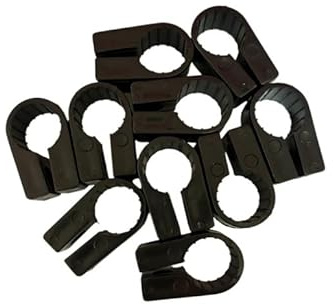 C8 Armoured Cable Cleats - Steel Wired Outdoor C8 SWA - Black Cable Cleat Clips - 10 Cable Cleats