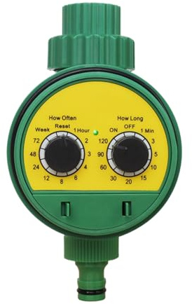 Timer Per Irrigazione All'aperto - Timer Automatico Per Tubo Flessibile, Orologio A Doppio Quadrante | Centralina Di Irrigazione Di Precisione Per Giardini, Prati, Arbusti, Serre E Aiuole Con