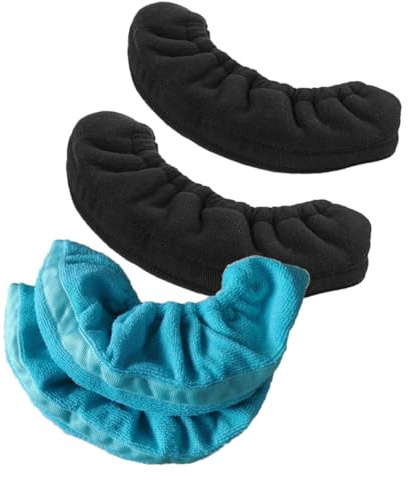 JOINPAYA 2 Paare Robuste Schlittschuh Kufen Schutzüberzüge aus Oxford Verschleißfeste Wiederverwendbare Skate Blade Guards für Eiskunstlauf und Hockey Schwarz und Blau
