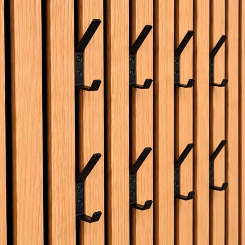 Vleugel® Double Coat Hook for Acoustic Wall Panels – Akupanel – Acoustic Panels – Acoustic Panel – Acoustic Wall – Coat Hook – No Drilling – 8 Pieces – Metal
