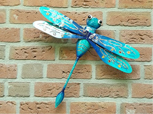 Klp Libelle Metall Wanddeko Deko Hänger Wandhänger Wandbild Tier Figur Schmetterling