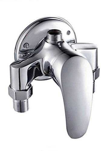 Grifo de ducha cromado montado en la pared, grifo de agua fría y caliente, interruptor de control de válvula mezcladora de ducha, accesorios de baño