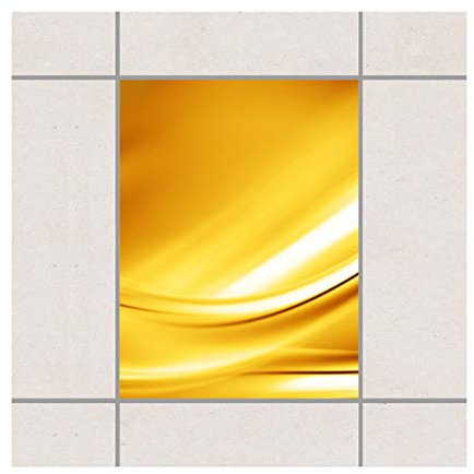 Apalis Fliesenaufkleber Fliesenbild Fliesen-Deko Golden Glow Set 6teilig 20x15cm