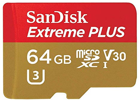 SanDisk Extreme Plus 64GB MicroSDXC SDSQXBG-064G Memory Card up to 100MB/s, Class 10, U3, V30, A1 (Refurbished)