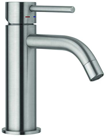 Paffoni LIG071ST Miscelatore lavabo senza scarico LIGHT Steel Looking