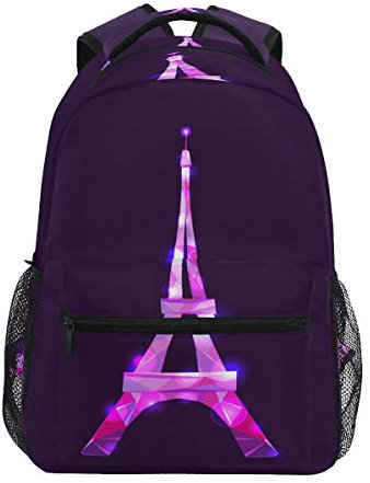 GIGIJY Eiffelturm-Rucksack, Schule, Büchertasche, Reise, lässiger Tagesrucksack für Kinder, Mädchen, Jungen, Herren, Damen