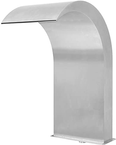 vidaXL Kit cascata d'acqua in acciaio inox 45x30x65cm stagno argento