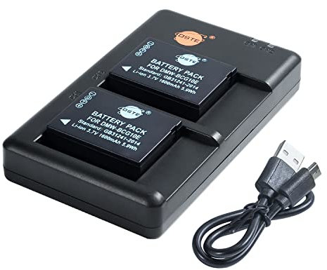 DMW-BCG10 BCG10E BCG10PP Rechargeable Battery and Dual Charger Compatible with Lumix DMC-3D1, DMC-TZ20, DMC-ZS9, DMC-ZS10, DMC-ZS15, DMC-ZS20 etc