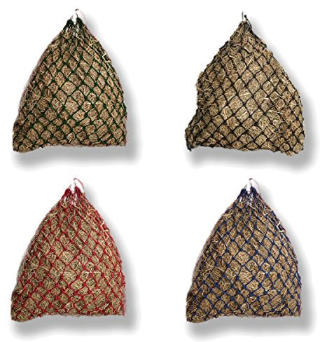 RL24 - Heunetz für Pferde Basicline | Heusack aus Nylon | bessere Verdauung & Wohlbefinden | Maschenweite 7 x 7 cm | artgerechte Fütterung mit Heu-Beutel | Futternetz in grün | 3 Stück