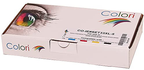 Kompatibles Set 5x Druckerpatrone für Epson 33XL für Expression Premium XP-530 XP-540 XP-630 XP-635 XP-640 XP-645 XP-830 XP-900 von Colori