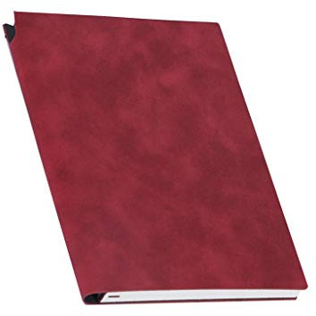 XXZY Notebook A5 Pelle Morbida Giornale di Scrittura Carta con Penna Slot qualità Blocco Note for Studente Ufficio Ufficio riunione riunione Libro (Color : Red)