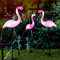 Benelando Solar LED Flamingo 3er Set Lampe Deko Gartenstecker Gartenfigur Solarlampe Deko