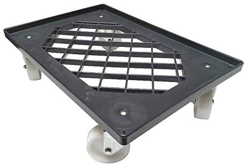 Carrello porta casse, Carrello cassette pizza, Carrello in plastica porta ceste con griglia cm 60x40