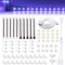 SIYINGSAERY LED Light Connector Kit, 5050 RGB 10mm 4 Pin Strip Light Solderless Connector Kit - 6.5FT Extension Cable, Jumpers, Gapless Adapter, L and T Shape Connectors