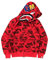 LIAOPUFUS Uomo 3D Stampato Shark Felpa con Cappuccio Hip Hop a Maniche Lunghe Zipper con Cerniera Mimetica Moda Street Wear(L,1-Rosso Destra)