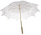misppro 96 cm Spitze bestickter Sonnenschirm Hochzeit Braut Brautjungfer Regenschirm Requisite – Weiß, 96 cm