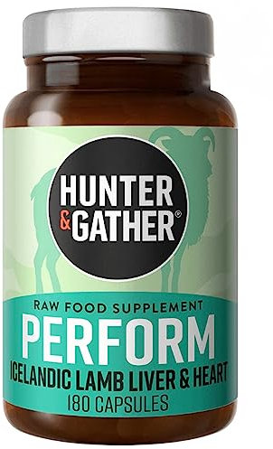 Hunter & Gather Nose to Tail - 180 Perform Capsules | Wild, Grass Fed Icelandic Lamb Ancestral Inspired Supplements| Raw Freeze-Dried Lamb | No GMO Feeds, Antibiotics Or Hormones