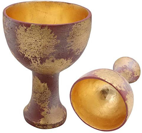 Maodom Accesorios | Copa del Santo Grial | Adorno religioso Cristiano cáliz, artefacto Resina para coleccionistas fanáticos Las Reliquias sagradas