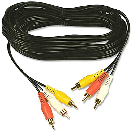 ONOGAL Cable de 5 Metros 3 RCA a 3 RCA Macho a Macho Extensor para sonido estéreo audio y vídeo 2499