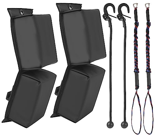 Calvana (2-Pack) PWC Jet Ski Bumpers Boat Fenders with 2 Elastic Cords, 2 Dock Rope, Boat Bumpers for Docking, Jet Ski Accessories, 14 x 6 x 3.2 inch