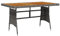 puraday Gartentisch Grau 130x70x72 cm Poly Rattan&Massivholz Akazie Multifunktionstisch Balkonmöbel Tisch Outdoor Wetterfest Gartentisch Holz Esszimmertische Couchtisch Gartentisch Balkontisch