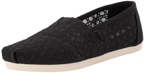 TOMS Damen Alpargata EspadrilleEspadrilles, Schwarze Korbgeflecht-Spitze, 38 EU