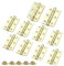 Bwintech 5 Pairs Fireproof Hinge, Steel, Brass Plated, 75 x 50 x 2.0mm (3 inch), Square Corners, Ball Bearing, Residential & Commercial